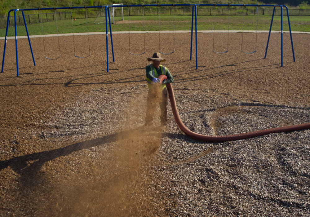 Playground Mulch Installation